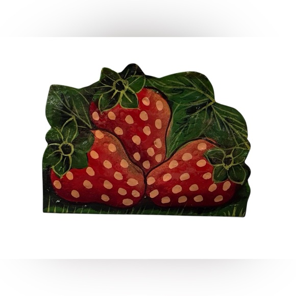 Other - Vintage Metal Strawberry Napkin Holder
